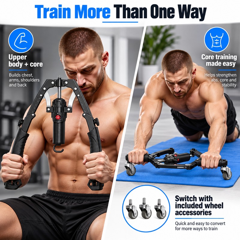 3-in-1 Hydraulic Arm & Chest Trainer – Adjustable Power Twister