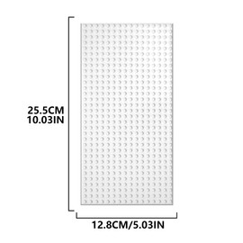 EKIND 4 PZS Placas Base Clásicas de 5" x 10", Compatibles con Las Principales Marcas de Bloques de Juguete, Fomenta la Creatividad a Través del Juego, Actividades Stem Ideales para Niños (Blanco)