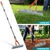 Thatch Rake for Lawns, Yofidra 15" Heavy Duty Metal Dethatcher