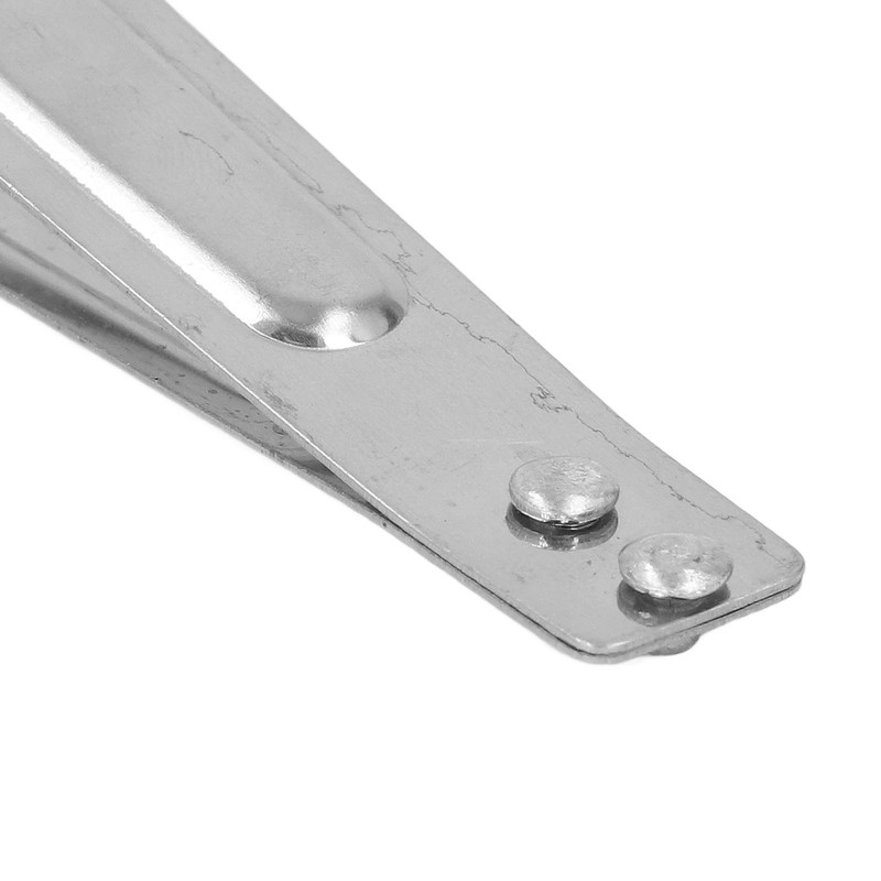 10pcs Fish Bone Tweezers Stainless Steel Flat Tip Hair Tweezers