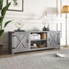 YESHOMY Modern Farmhouse TV Stand with Two Barn Doors and