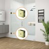 Bathlink Brushed Gold Glass Clamp for Bathroom, 2PCS Shower Glass