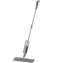 True & Tidy Multi-Surface Spray Mop with Refillable Water Bottle, SPRAY-250, Gray