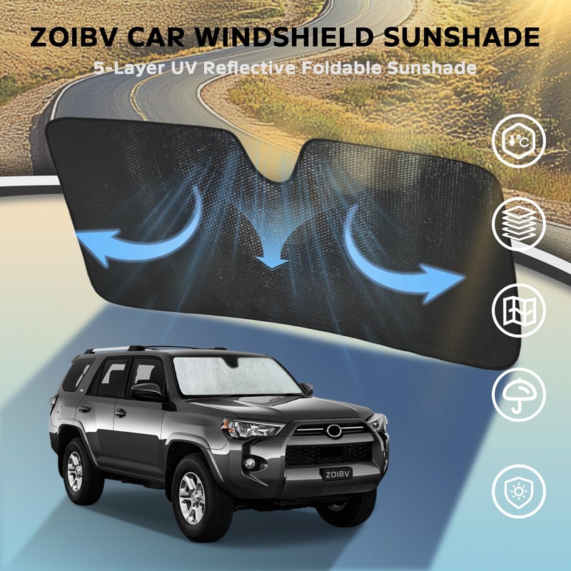 Windshield Sun Shade 5-Layer 2017 Bubble Foldable Front Window Shade