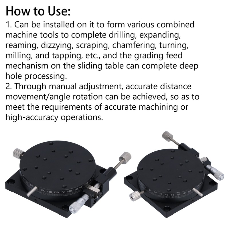 Manual Rotating Linear Stage Sliding Table Rough Tuning 360° with