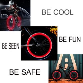 FICBOX 12 PCS LED Wheel Lights Flash Light Tire Valve Cap Lamp for Car Trucks Motorcycle Bike (Red)