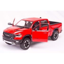 2019 RAM 1500 Rebel Crew Cab Pickup Truck Red 1/24 Diecast Model Car by Motormax