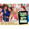 ONDTOM Jump Trampoline Birthday Party Invitations With Envelopes(4" x 6")-