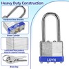 Padlocks with Same Key, LQYN 24 Pcs Laminated Keyed Padlock