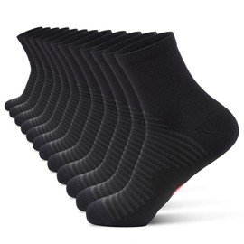 Compression Running Ankle Socks for Men and Women (6 Pairs), Quarter Athletic Socks for Running, Cycling, Golf, Work