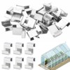 WUSJCOF Greenhouse Clips, Stainless Steel, Pack of 50 Greenhouse Clips,
