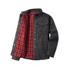 Haellun Men's Flannel Lined Shacket Long Sleeve Plaid Western Cowboy