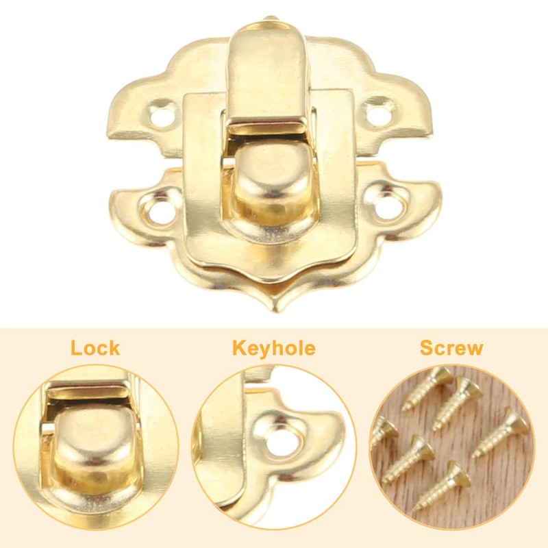 10 x Vintage Box Latch Hasp 30 x 30mm Jewelry