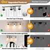 Battery Operated Wall Sconce, 3-Light Dimmable Rechargeable Vanity Light Fixture