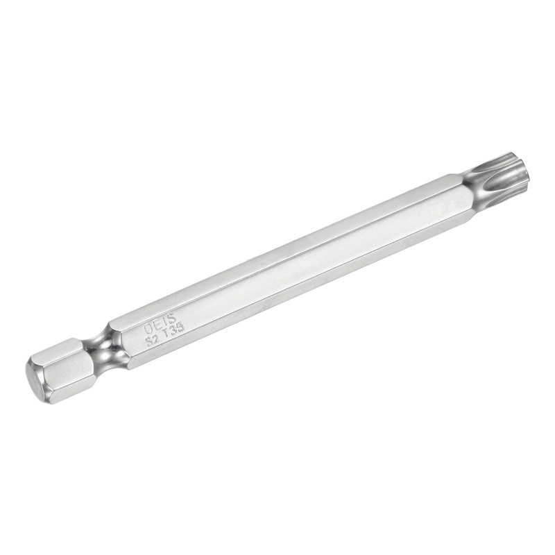 sourcing map T35 Security Torx Bit 1/4" Hex Shank 3"
