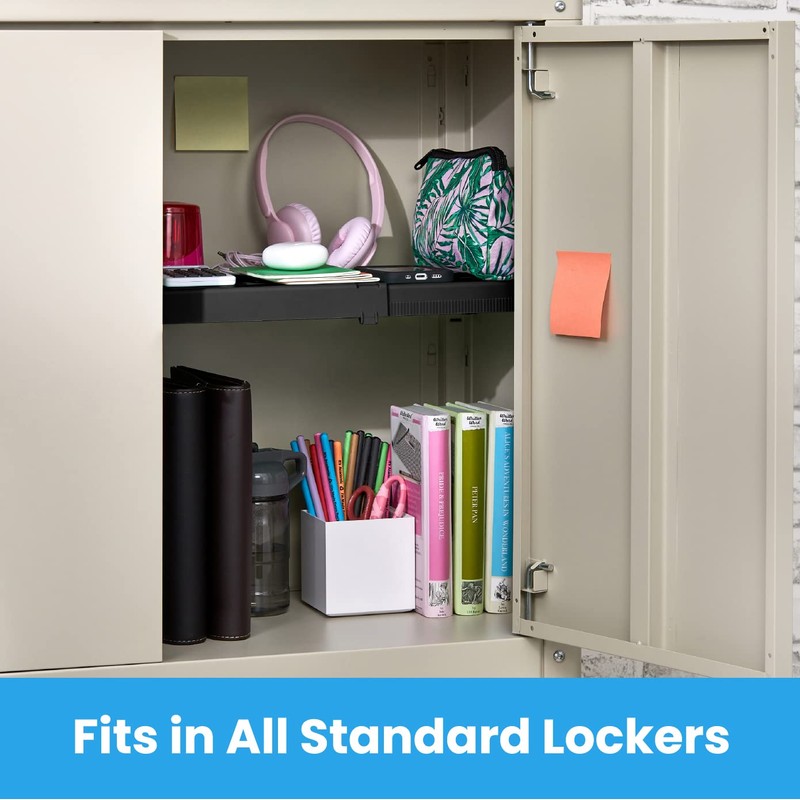 LockerMate Adjust-A-Shelf Locker Shelf, Easy to Use, Extends to Fit