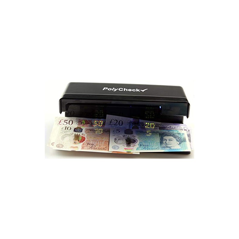 Ultraviolet UV Counterfeit Money Detector - Detects Fake Polymer &
