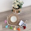 ZOONAI 2 Pack Macrame Cotton Tassel Banner with Beads Wall