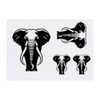 4 x 'Standing Elephant' Temporary Tattoos - Water Resistant, Skin-Safe,