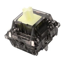 DUROCK Linear Switches, Creamy Yellow Stem L1 Linear 55g Switch, 5 Pins Smooth Lubed Mechanical Keyboard Switches (DUROCK L1 Smokey 55g, 90pcs)