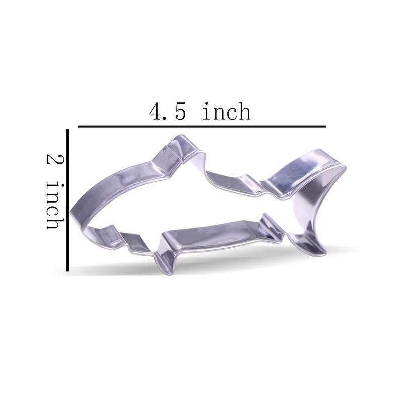 11.4 cm Shark Cookie Cutter - Stainless Steel