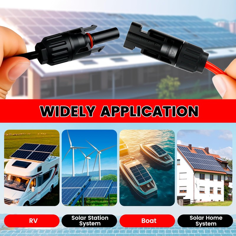 Solar Cable Entry Gland with 10Ft 10AWG Solar Extension Cable