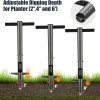 Nicecho Bulb Weed Planter with 33.5" Long Handle Tools for