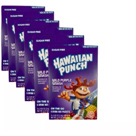 HAWAIIAN PUNCH Wild Purple Smash Singles To Go Lot Of 6 boxes 48 packs