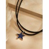 Sacina Hippie Boho Layered Star Choker Necklace, Black Choker, Choker