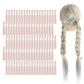 MEEDEE Rose Gold Hair Ties for Women - No Crease Soft Knotted Ribbon Ties, Damage-Free for Ponytails, Yoga, and Bracelets (100 Pack)