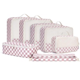 Narwey 7-Piece Suitcase Organiser Set, Packing Cubes Backpack Travel Packing Cube Backpack Organiser Set Packing Bags for Suitcases, Suitcase Organiser, Travel Organiser, Travel Essentials Bag