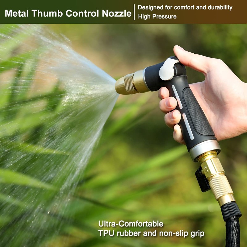 FANHAO Garden Hose Nozzle with High Pressure Jet, 100% Heavy