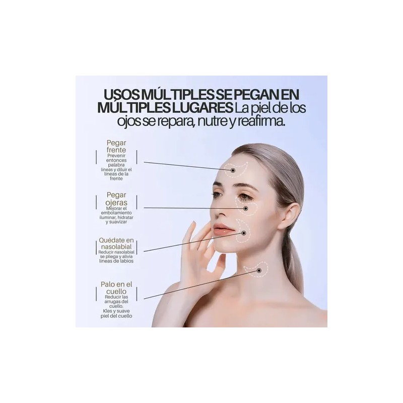 Parches Hidratantes Cuidado Facial Arroz Anti Ojeras Arrugas
