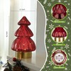 ULAROOM Small Glass Christmas Tree Battery Operated Lamp,Tabletop Light Up