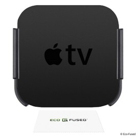 Eco-Fused Apple TV Wall Mount Compatible with Apple TV 4 / Apple TV 4K / Apple TV 5 /Apple TV 6 Gen - Holder Bracket Frame Easy to Install - Simply Attach, Insert and Connect