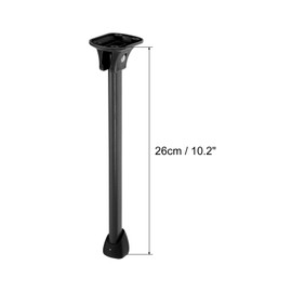 PATIKIL 4 Pack Folding Table Legs 10.2 Inch Length Foldable Non-Slip Bed Tables Leg Replacement Black