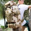 Trekking backpack, big size mountain climbing backpack, large backpack for men's travel Bag military beige/FREE