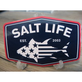 Salt Life Decal - 2.75" x 2" Surface Mount Vinyl Sticker - Tuna Flag Fish SAD984