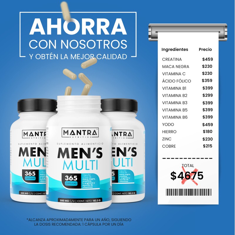 MULTIVITAMÍNICO DE HOMBRE | MANTRA Nutrition | Men´s Multi |