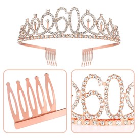 Birthday Crown Woman, Birthday Girl Scarf, Rose Gold Crown Birthday Woman, Birthday Scarf, Birthday Scarf, Crown 60th Birthday Woman, for Birthday Party Decorations