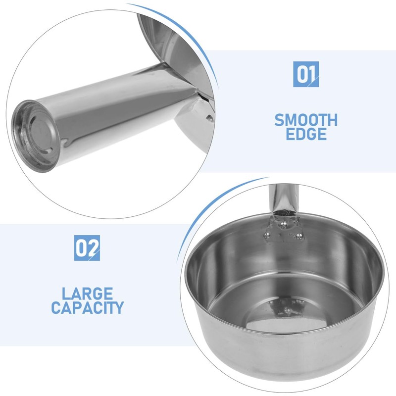 Hemobllo Stainless Steel Water Ladle Thickened Cooking Scoop with Long