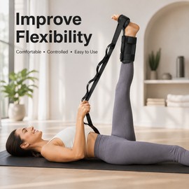 Yoga Stretching Strap for Flexibility Training – Multi-Loop Leg Stretcher for Ballet, Dance, Cheer and Gymnastics
