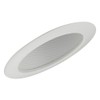 6-Inch White Recessed Sloped Ceiling Baffle Trim