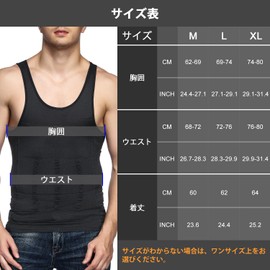 Odoland 3-Piece Compression Tank Top Set for Men, Compression Base Layer, Sleeveless Vest, Compression Innerwear, Abdominal Tightening, Stretchy, Breathable, for Bodybuilding and Muscle Training