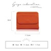 Giselle Women's Men's Bi-Fold Bifold Wallet, Mini Wallet, Thin, Cowhide