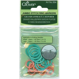 Clover Jumbo Stitch Ring Markers-20/Pkg