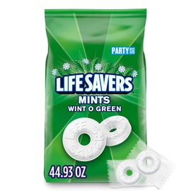 Life Savers LIFE SAVERS Mints, Bulk Hard Candy Wint-O-Green Breath Mints, 44.93 oz Party Size