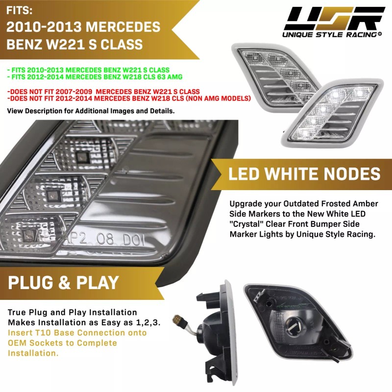 DEPO / Unique Style Racing (USR) White LED Clear Bumper