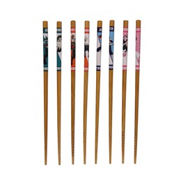 My Hero Academia 4 Pairs Collectible Anime Bamboo Chopsticks 8.85 Inches Long Gift Set