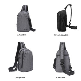 NICGID Sling Bag Chest Shoulder Backpack Crossbody Bags for Tablet Laptop Outdoor Hiking Men Women